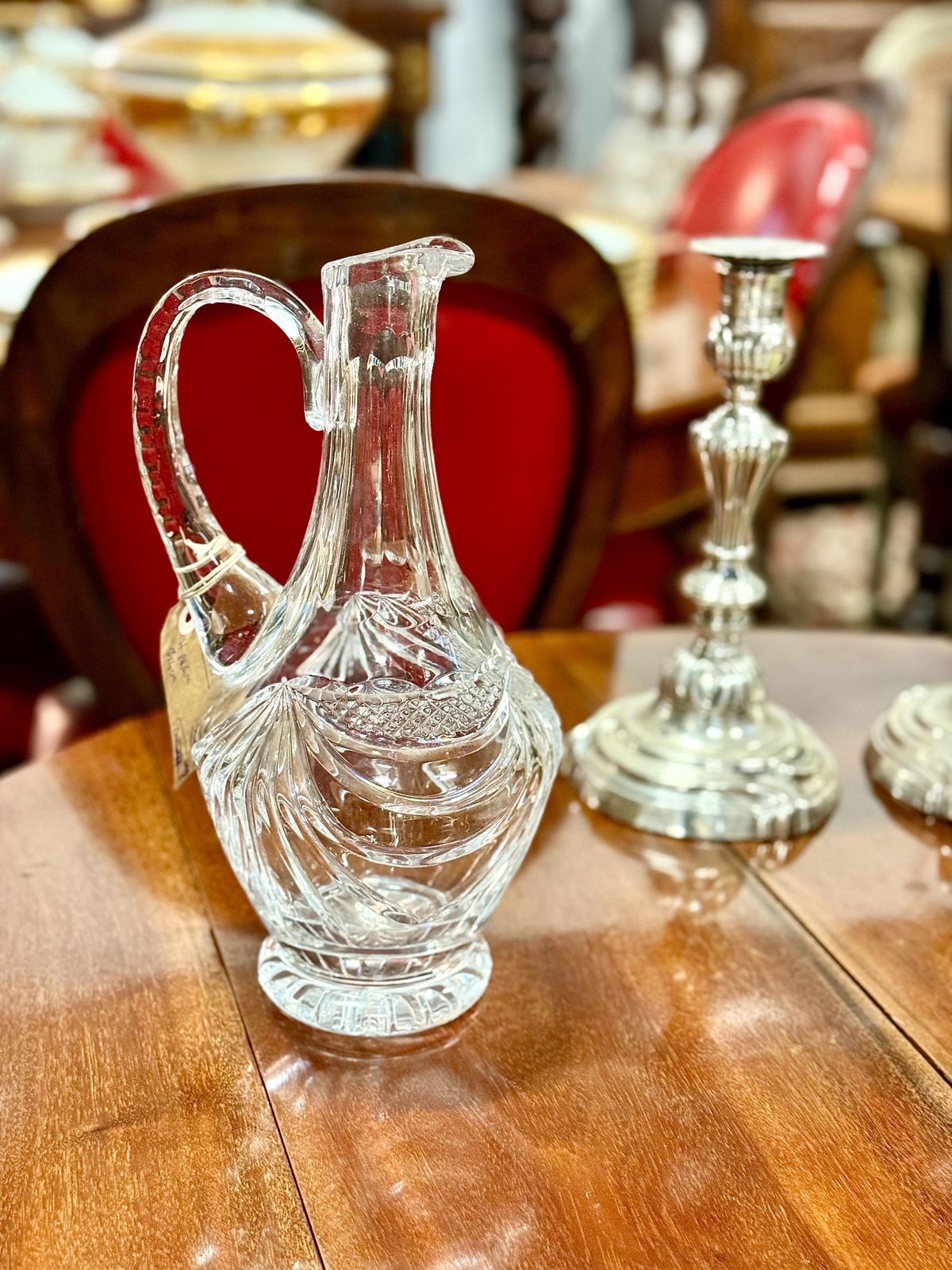 548.0 Cut Crystal Carafe Or Pitcher By Cristalleries De Lorraine photo