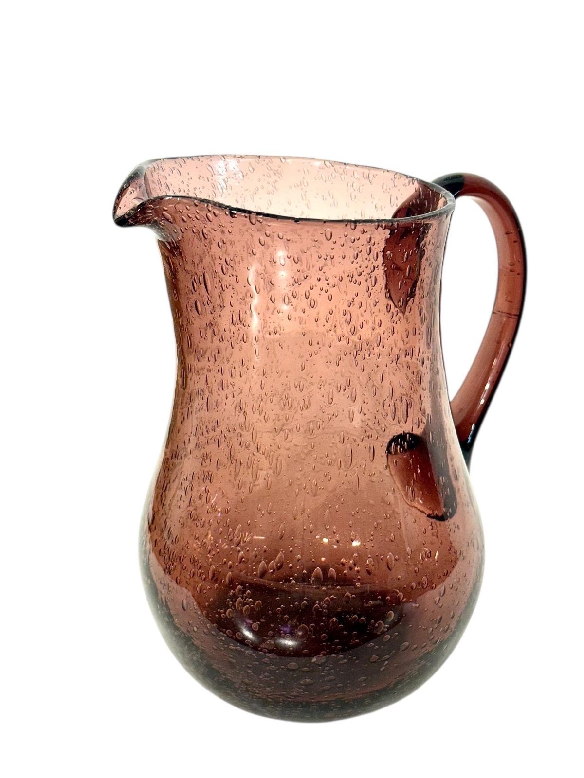 Biot Blown Bubble Glass Carafe Or Pitcher, 20th Century photo for sale