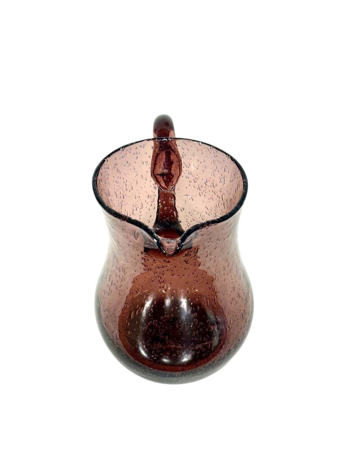 Biot Blown Bubble Glass Carafe Or Pitcher, 20th Century photo buy