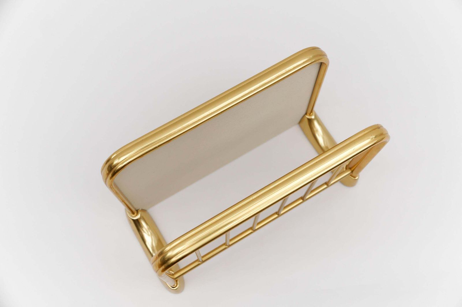 Lovely Brass And Glass Wall Shelf, Mid Century Modern 1950s photo buy