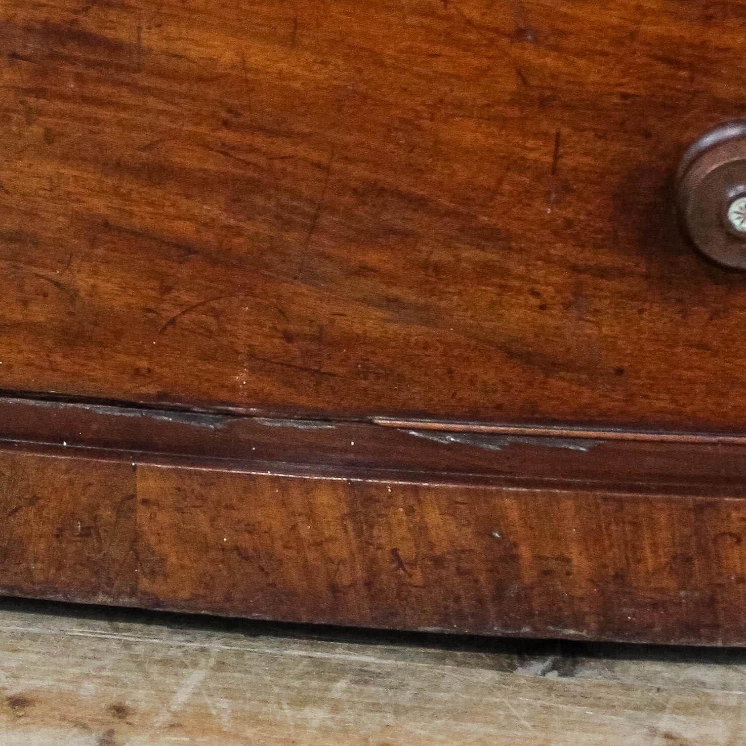 Victorian Mahogany Bow Front Chest Of Drawers photo for sale