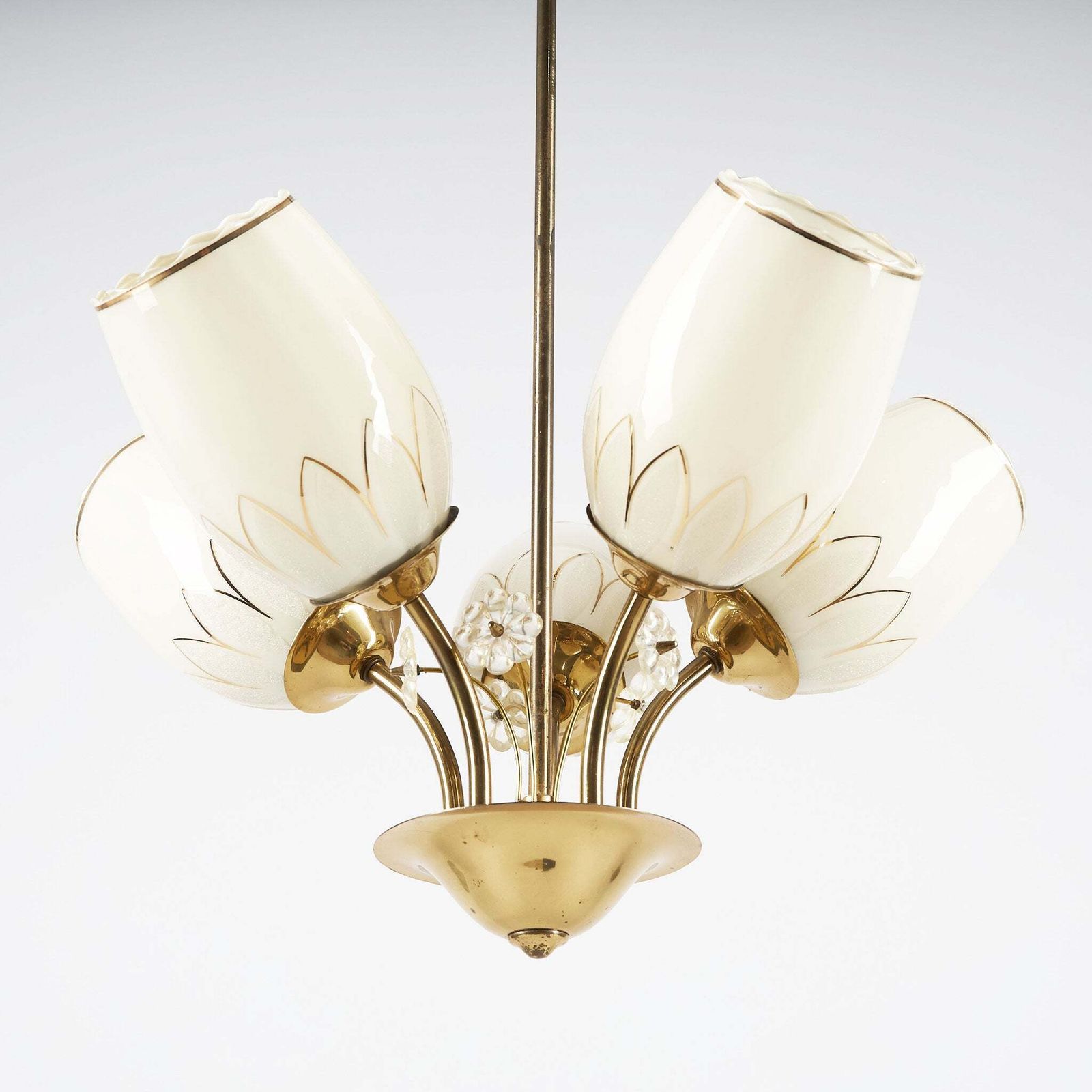 Itsu 5 Glass Shades Chandelier photo for sale