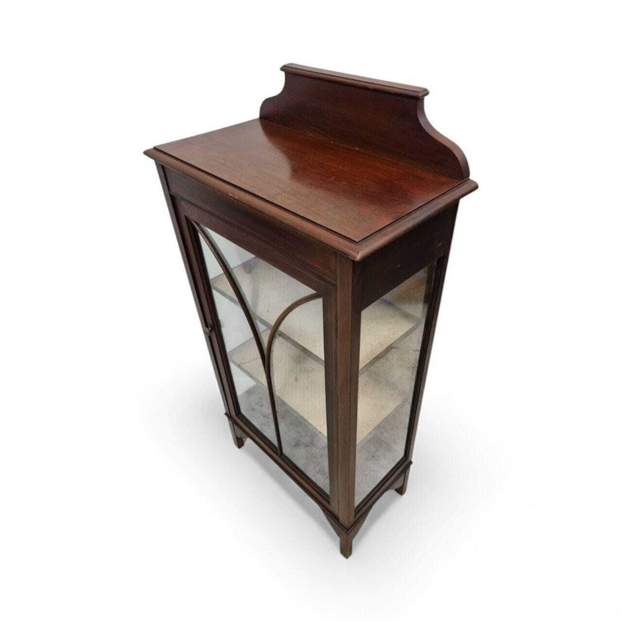 Antique Edwardian Glazed Bookcase / Small Display Cabinet / C.1910 photo vinterior