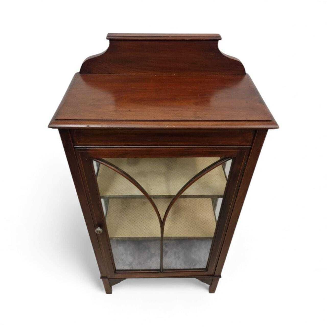 photo for sale Antique Edwardian Glazed Bookcase / Small Display Cabinet / C.1910