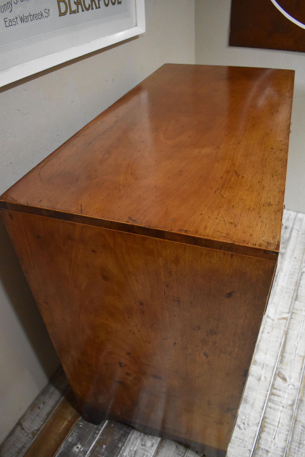 Furniture Antique Regency Victorian Mahogany Chest Of Drawers photo