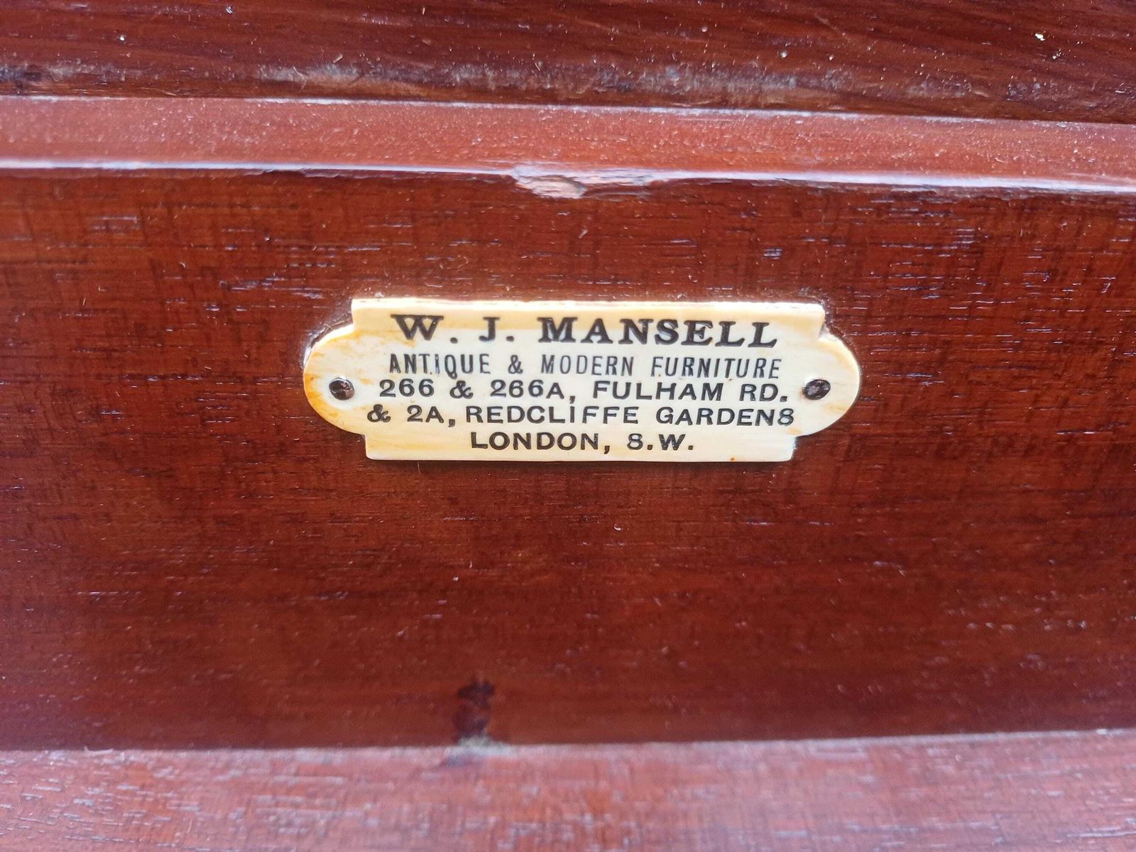 Antique Mahogany Piano Stool / Window Seat Bench With Storage Lid By W J Mansell London – Original Damask Upholstery photo furniture