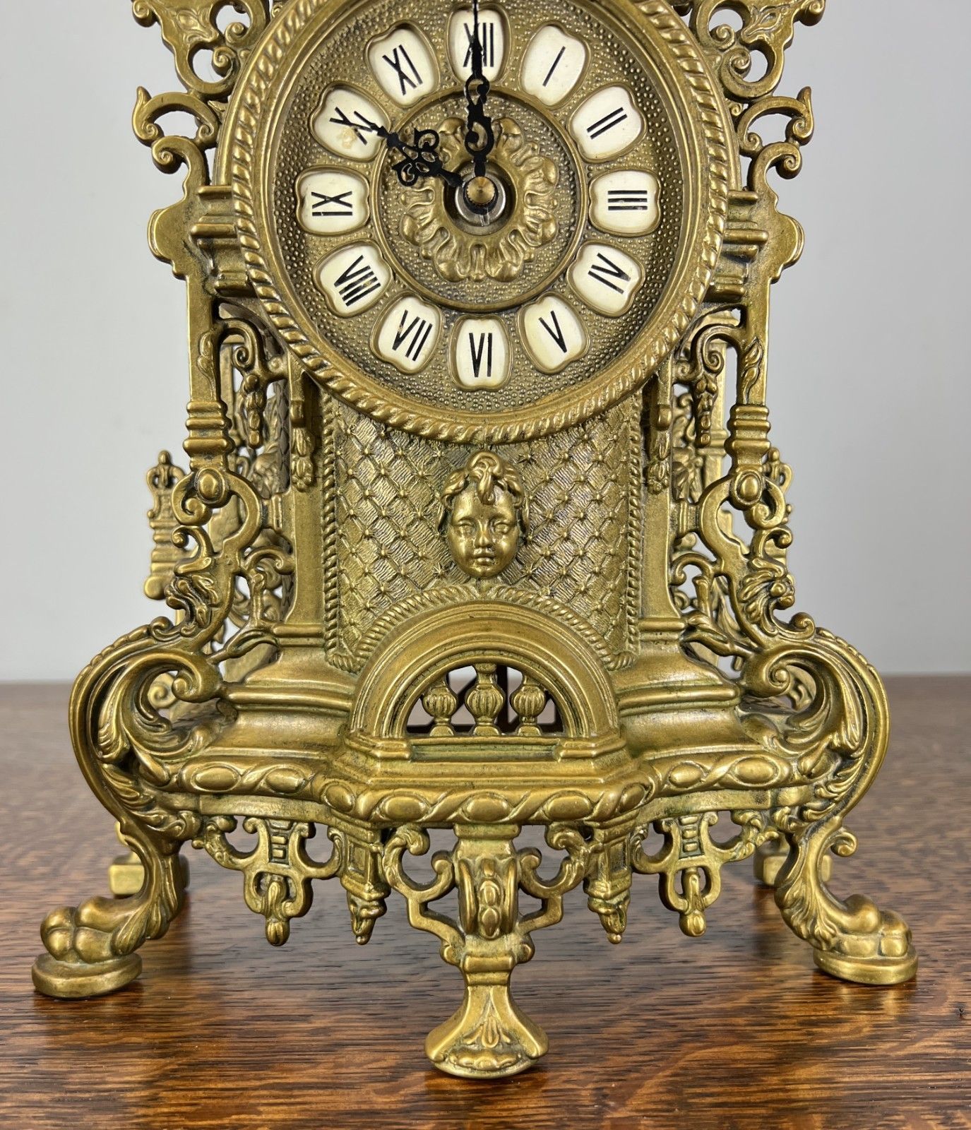 Clock Vintage French Style Decorative Ornate Table Mantel Clock Lot 4759 photo Home Decor