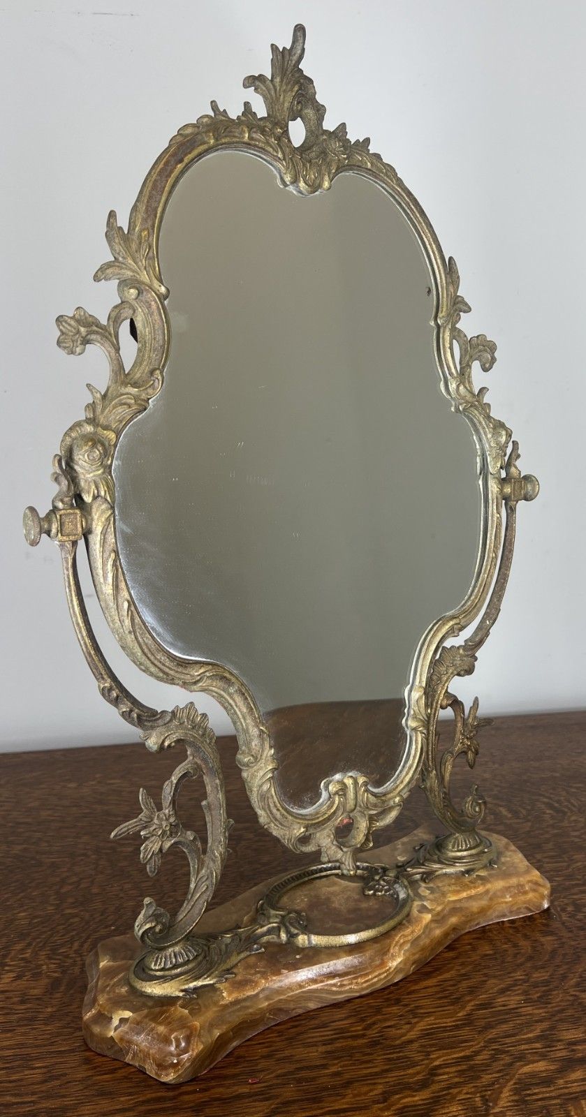 Standing Mirror Vintage French Marble Ornate Table Mirror Home Decor Lot 4766