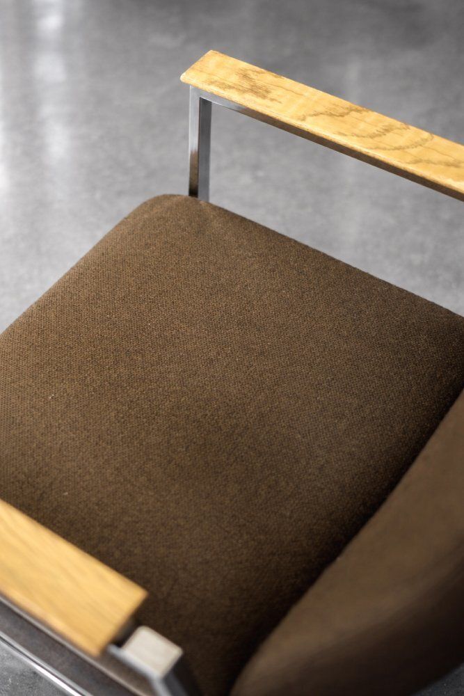 Mid Century Modern German Brown Conference Chair From Drabert, 1970s photo for sale