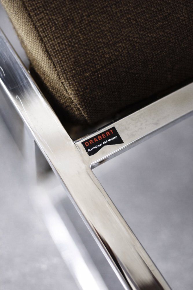 Mid Century Modern German Brown Conference Chair From Drabert, 1970s photo vinterior