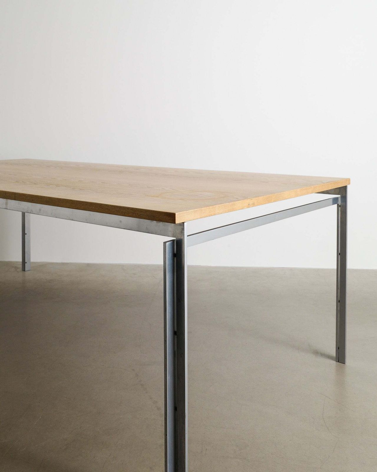 Poul Kjaerholm "Pk51" Working Desktable In Ash Wood & Steel By E. Kold, 1960s photo for sale