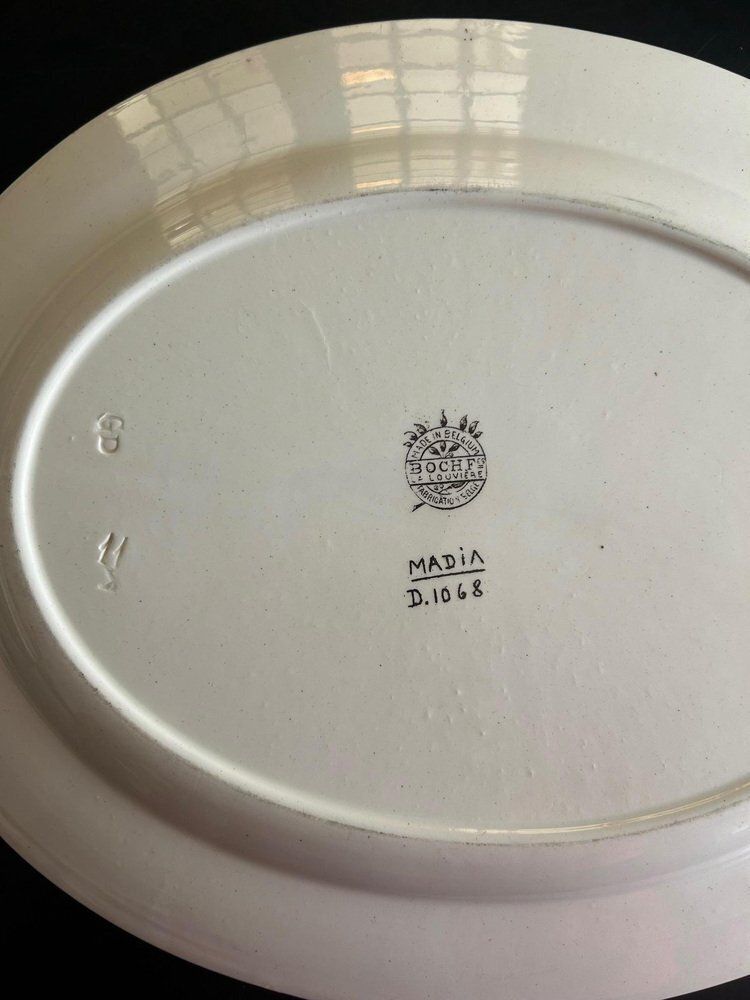 photo vintage Art Deco Dishes And Plates From Boch Fréres La Louviére, 1920s, Set Of 8