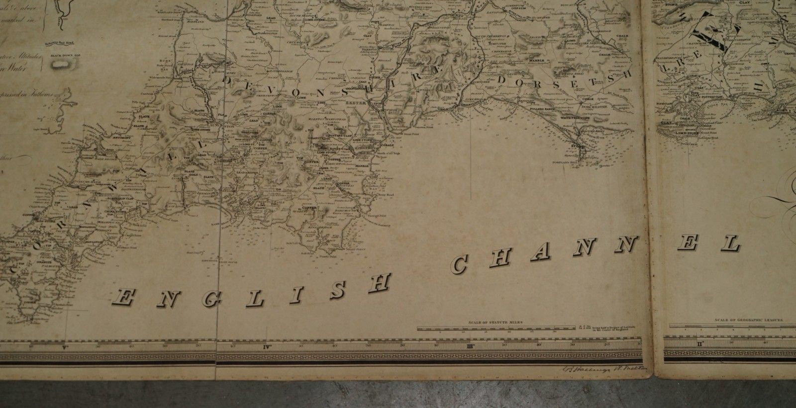 1830 Dated Extra Large 194cm X 159cm Inland Navigation Map Canals And Railroads photo Art