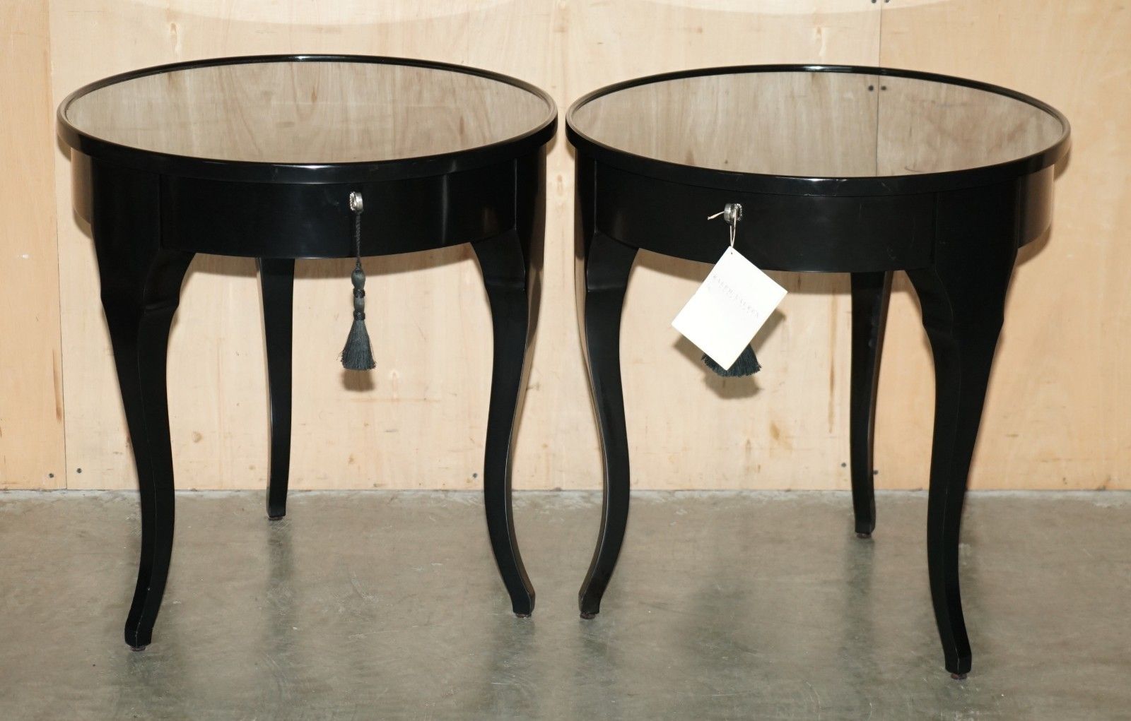 Pair Of Ralph Lauren Rrp £11,440 Mayfair Occasional Side End Lamp Wine Tables photo furniture