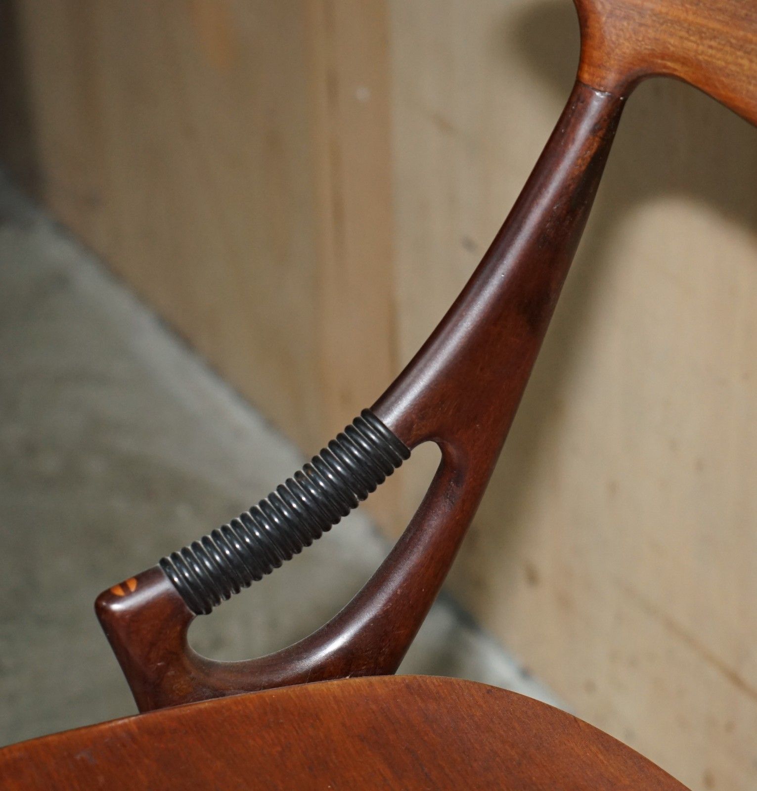 Six 1959 Fully Stamped Arne Hovmand Olsen For Mogens Kold Model 71 Dining Chairs photo vintage