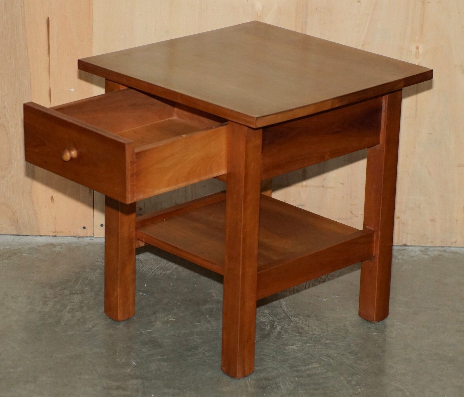 Furniture Pair Of Lovely Cherry Wood Side End Nightstand Tables Bought From Harrods London photo