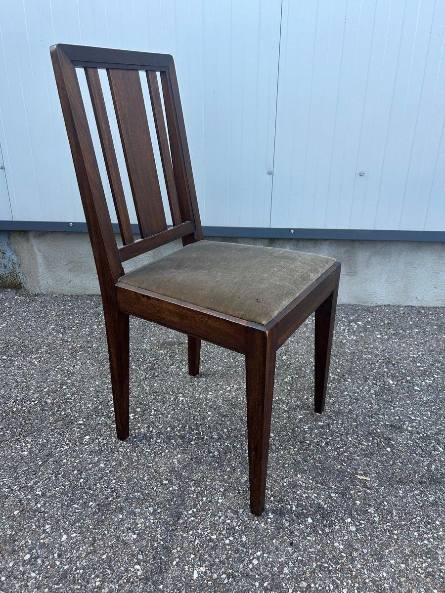 Set Of Art Deco Chairs Ateliers Vallin, 1930s photo for sale