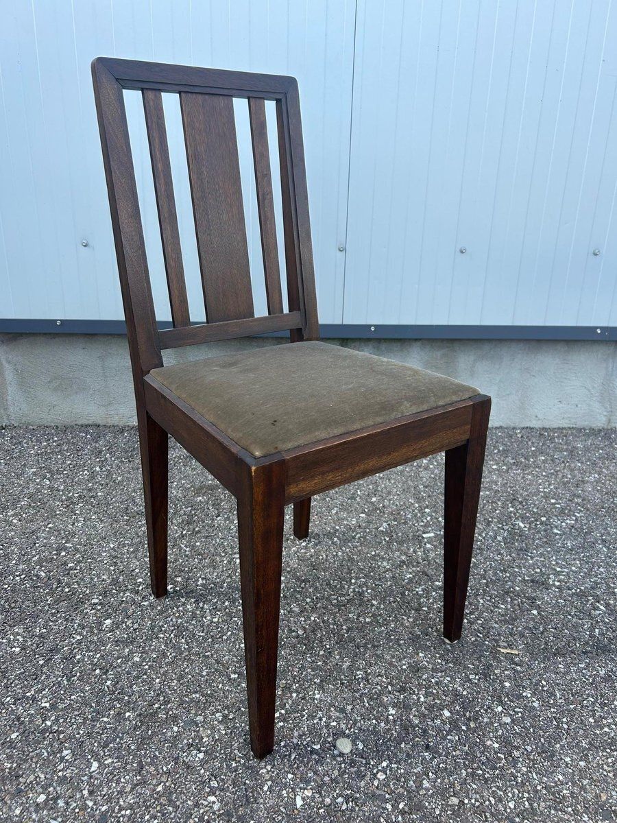 Set Of Art Deco Chairs Ateliers Vallin, 1930s photo 578.0