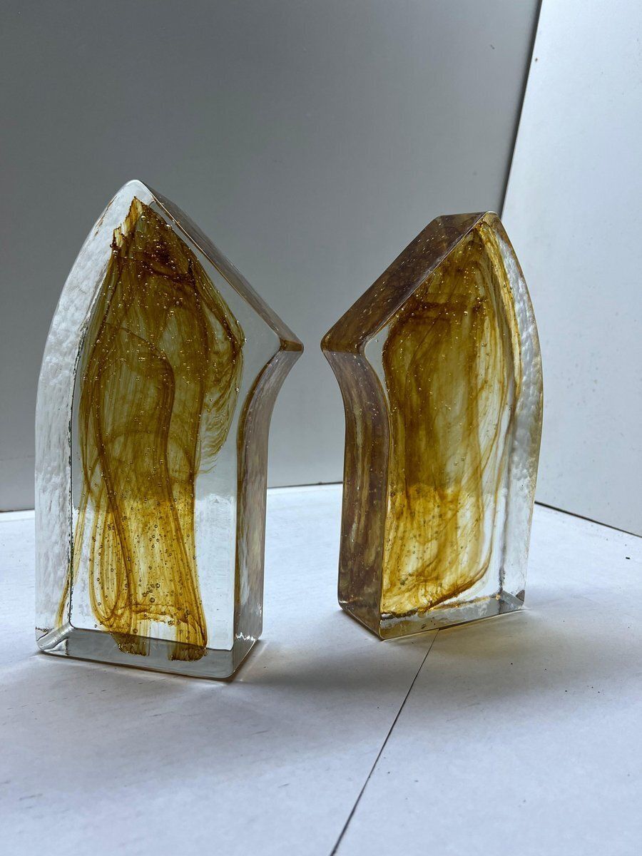Art Murano Glass Sculptures, Italy, 1990s, Set Of 2 photo