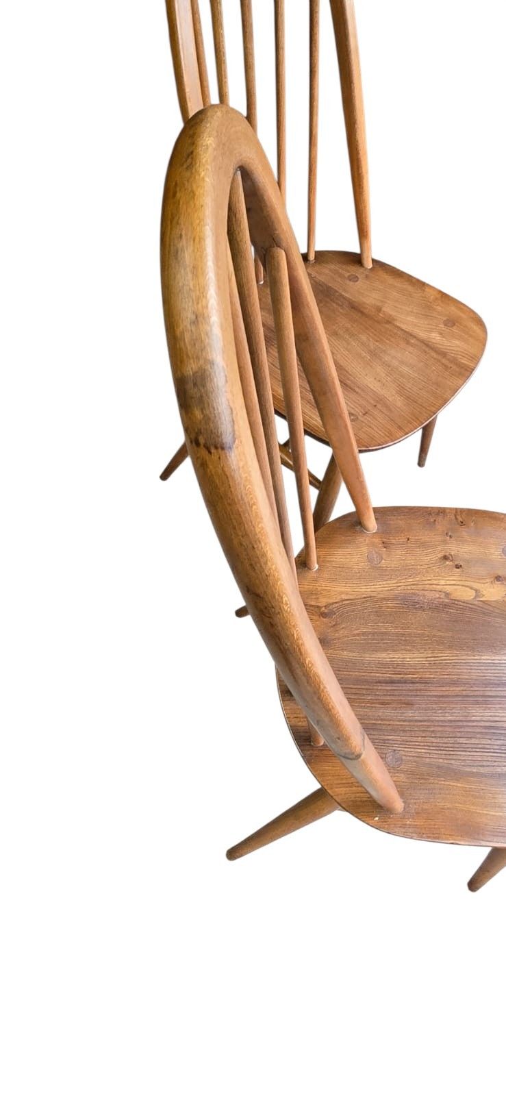 Vintage Pair Of Ercol Blonde Quaker Dining Chairs photo Furniture