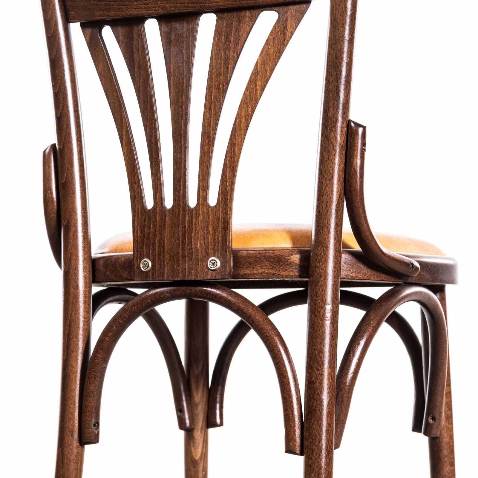 photo for sale 1960’s Upholstered Fan Back Bentwood Dining Chairs