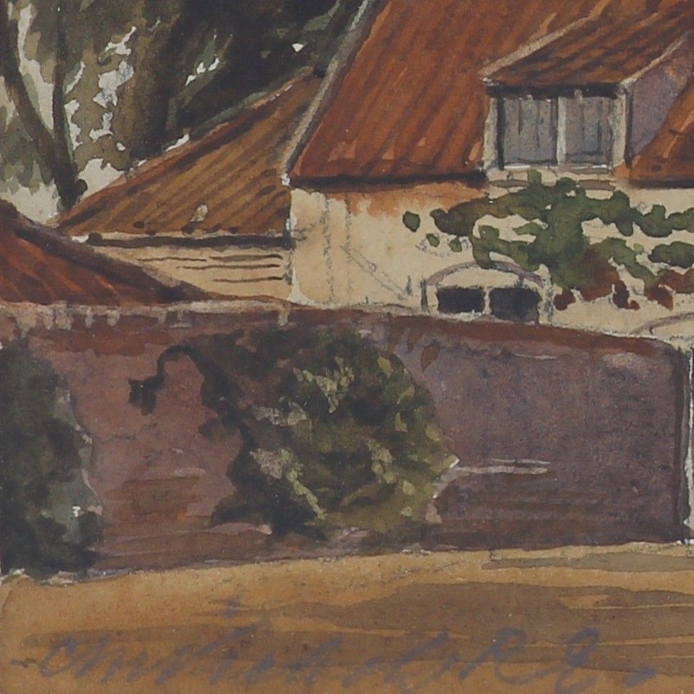 Watercolour By Catherine Maude Nichols. Subject Is Alpington Hall West Wing. photo for sale