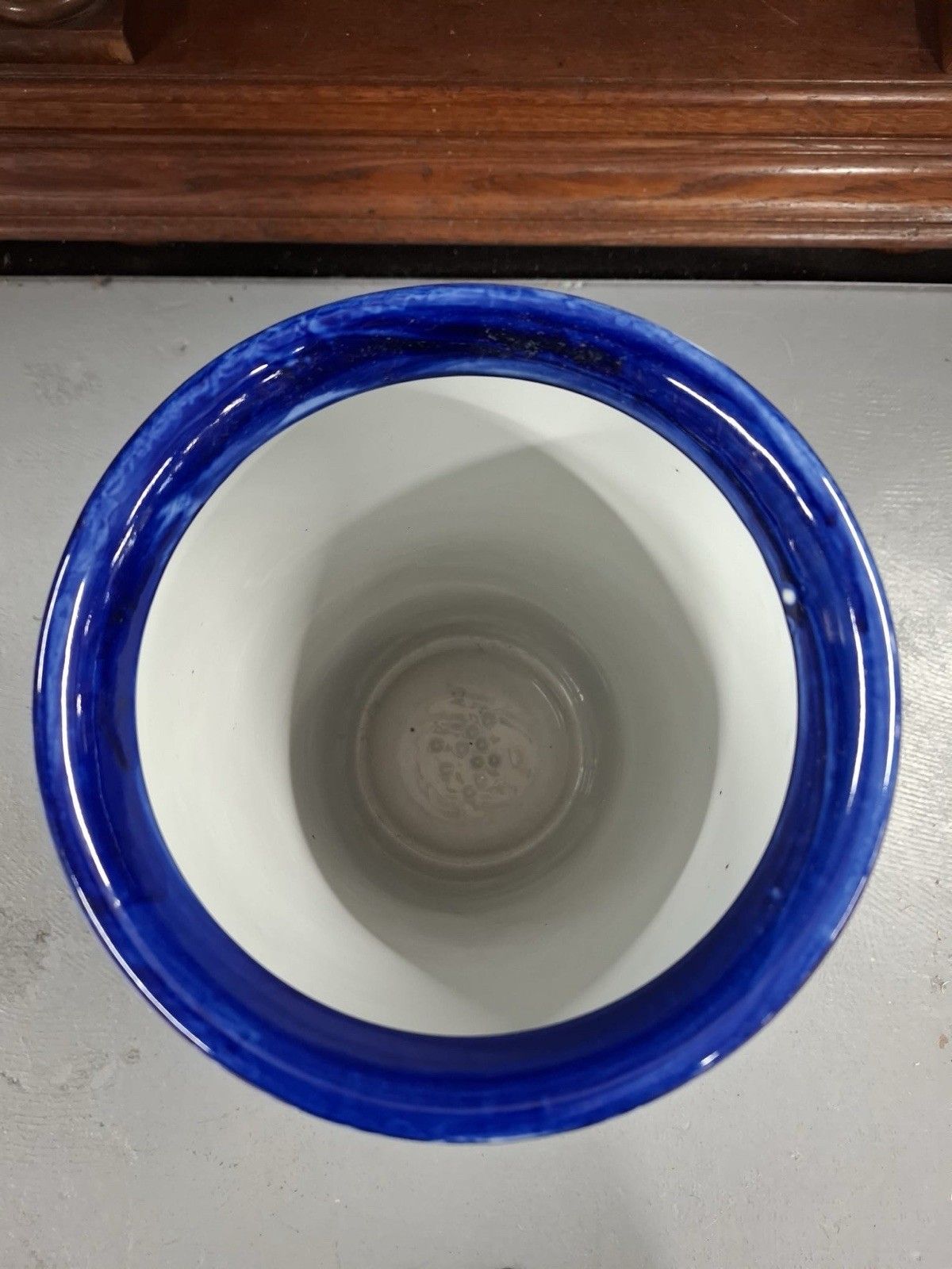 Large Blue And White Porcelain Stick Stand Vase photo vinterior