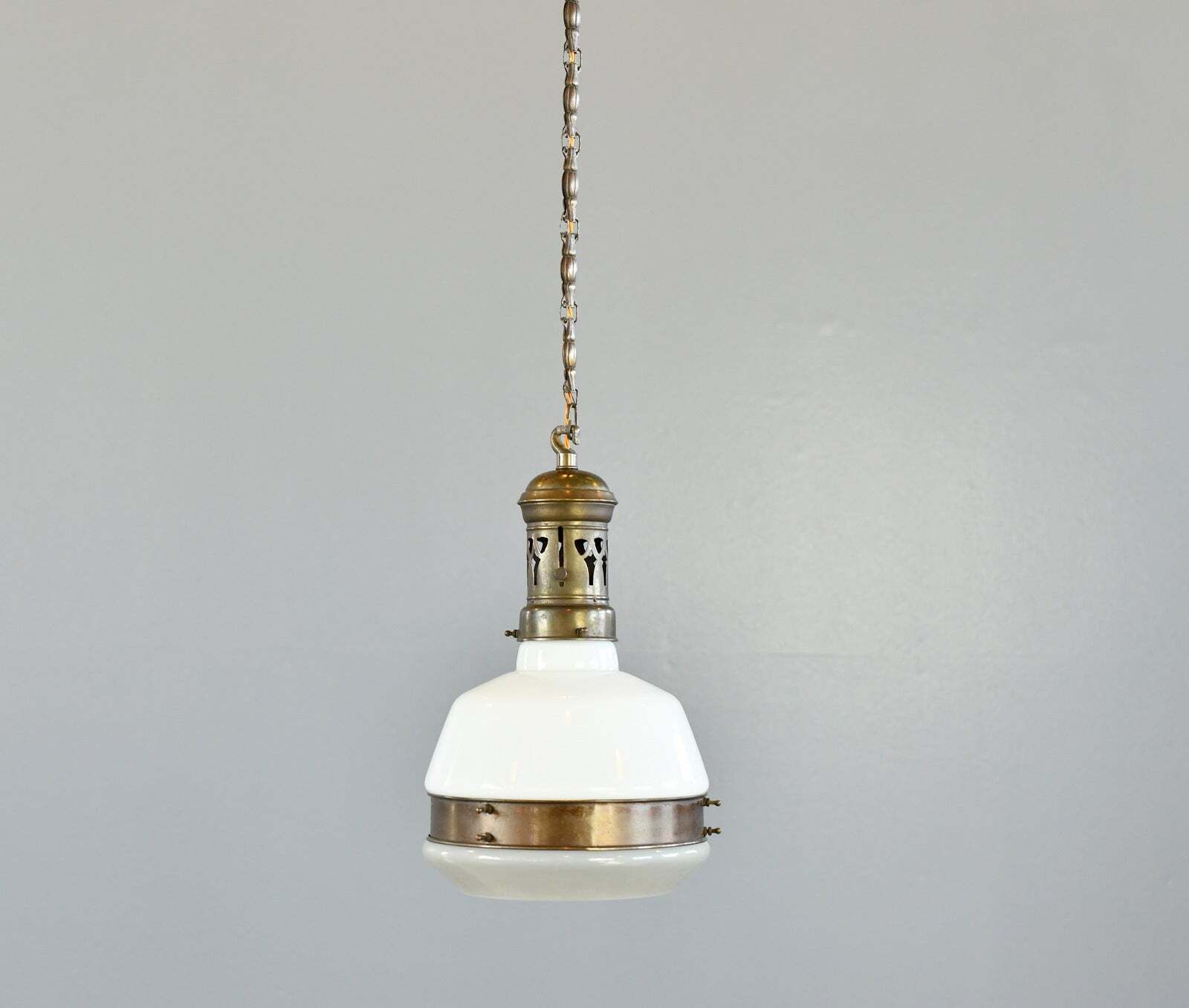photo furniture German Opaline Pendant Light Circa 1910
