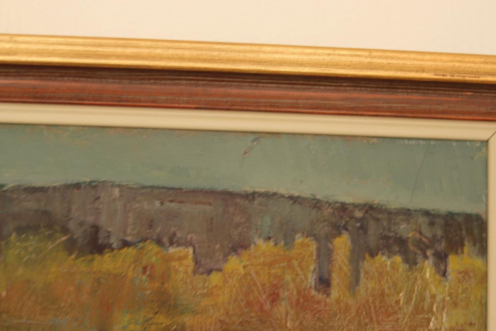 Original Swedish Oil On Canvas – “Field At Dusk” By Bruno Forssberg, Billingsfors Dalsland – Vintage & Framed – 49 × 36 Cm (19.3" × 14.2") photo buy