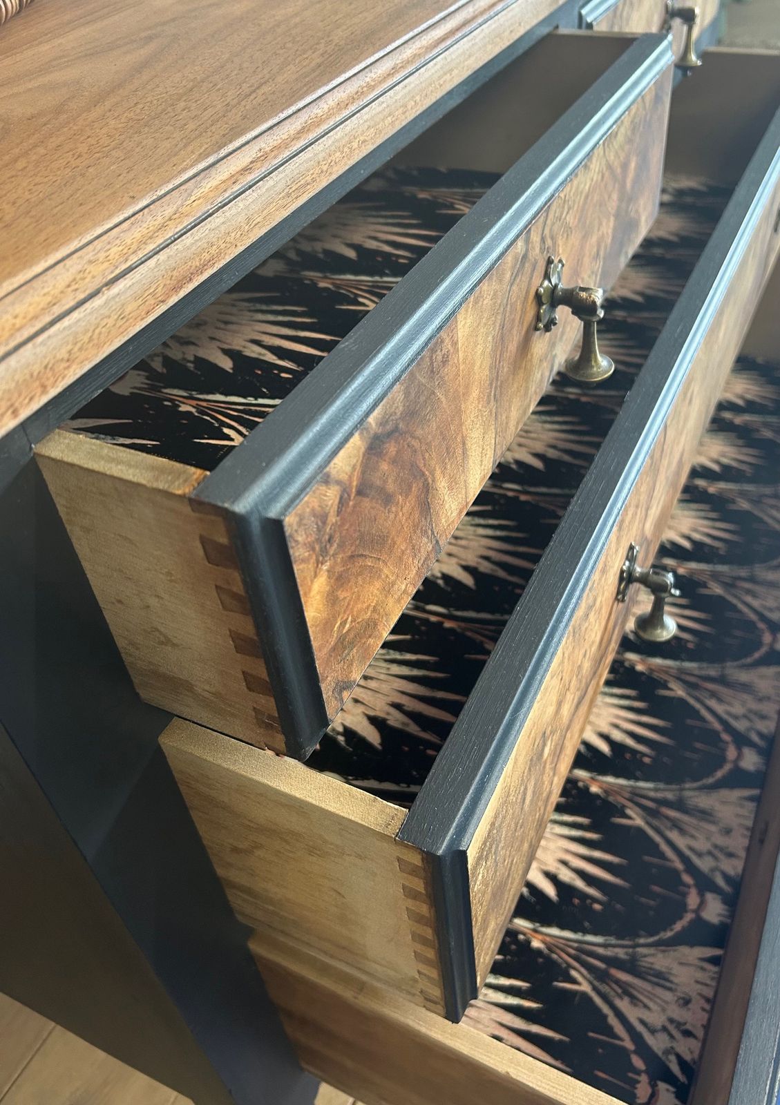 Art Deco Burr Walnut Dressing Chest With Mirror   Hand Finished Statement Piece photo for sale