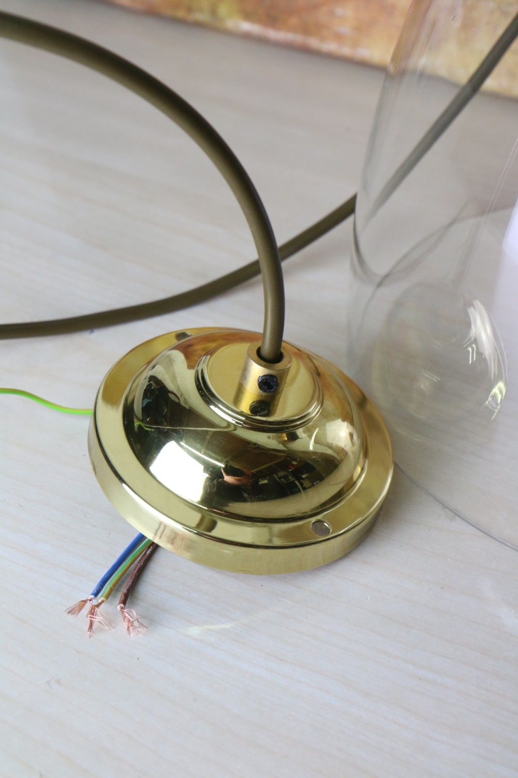 Ceiling Light Vintage Habitat Clear Glass Pendant Lampshade Bright Clear Glass photo vinterior