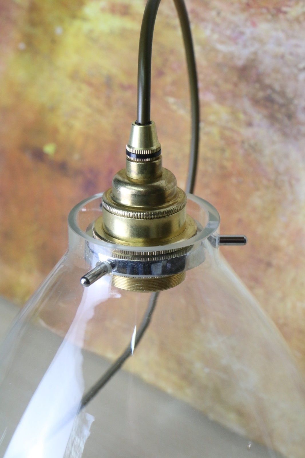 Ceiling Light Vintage Habitat Clear Glass Pendant Lampshade Bright Clear Glass photo buy