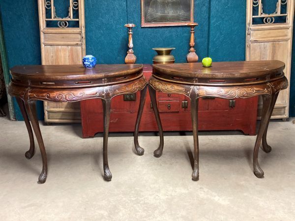 A Fine Pair Of Antique Chinese Consoles photo 475.0