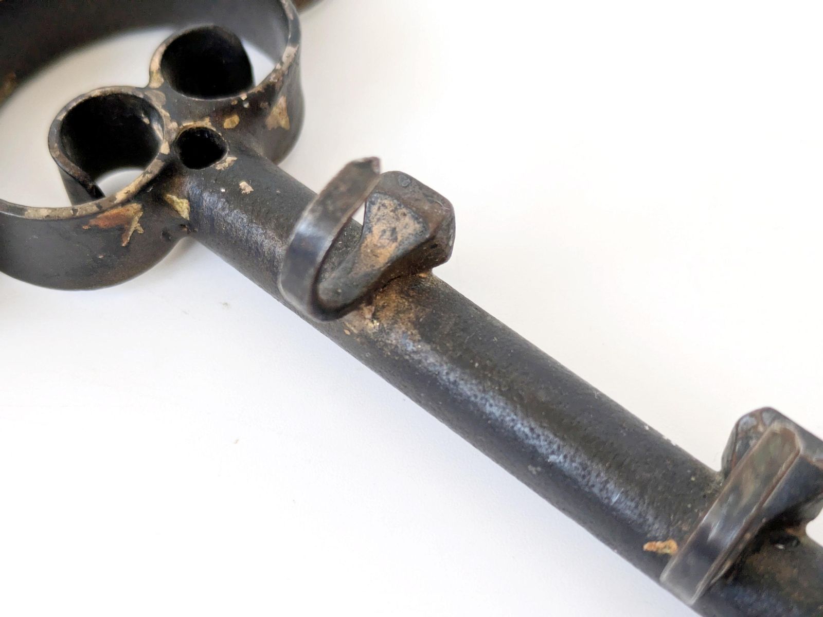 photo for sale Large Midcentury Wrought Iron Key Shaped Wall Key Rack, French Cottage Core