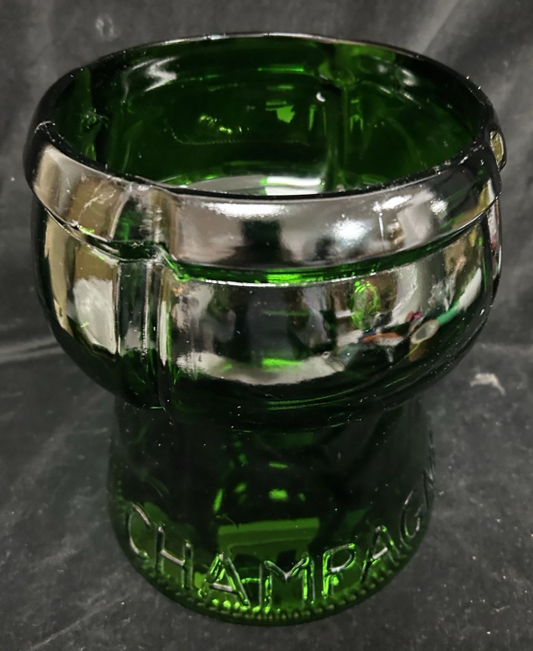 Vintage Decorative Champagne Ice Bucket Italian Glass Wine Cooler C1950 photo furniture