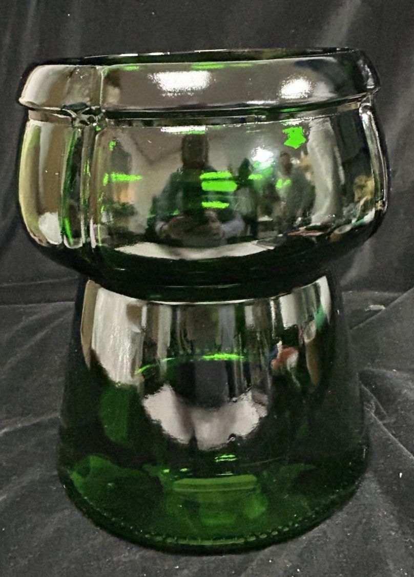 295.0 Vintage Decorative Champagne Ice Bucket Italian Glass Wine Cooler C1950 photo