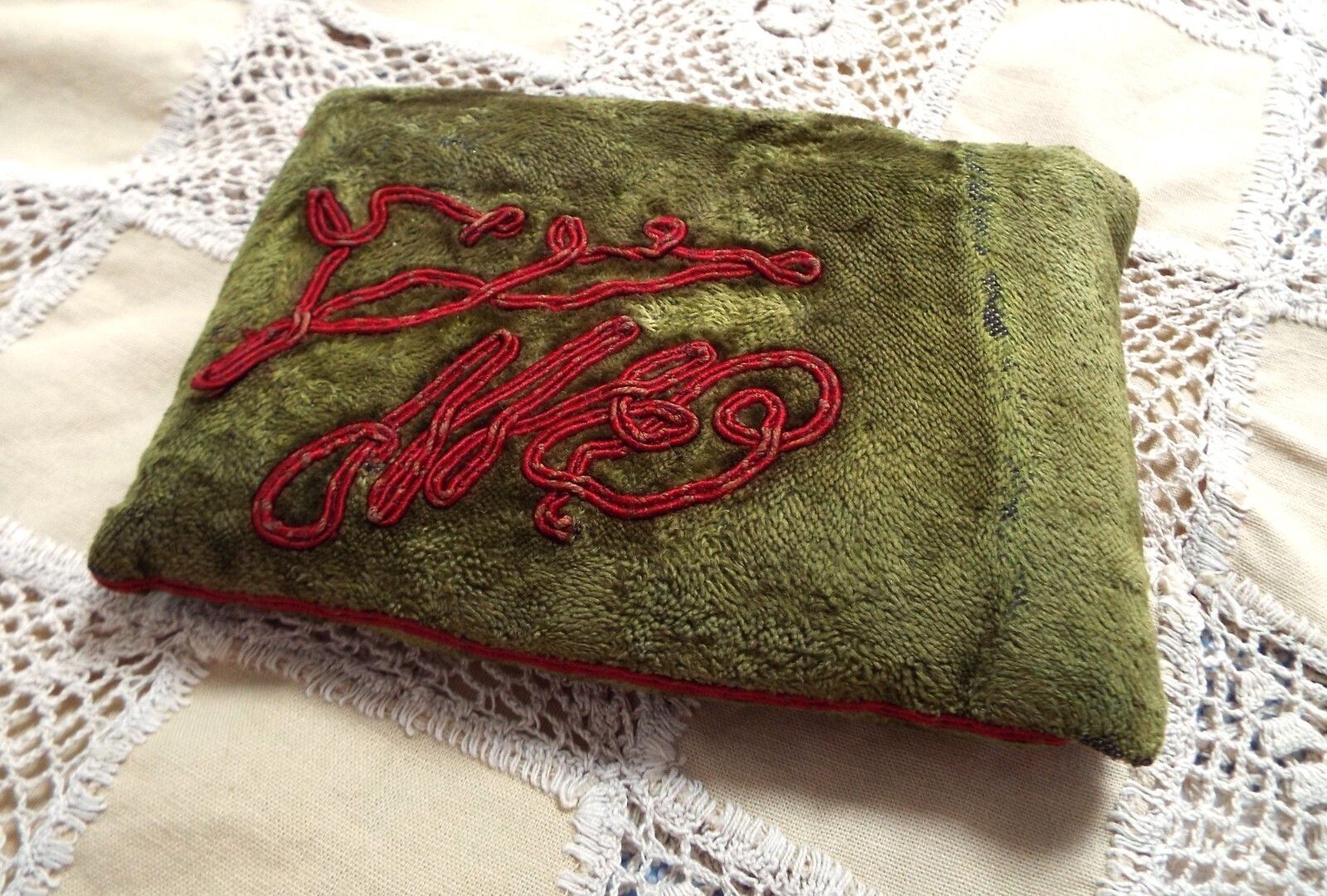 Antique Victorian Leather & Ornate Gilt Metal Cigar Case Monogrammed F Fiddler photo Home Decor