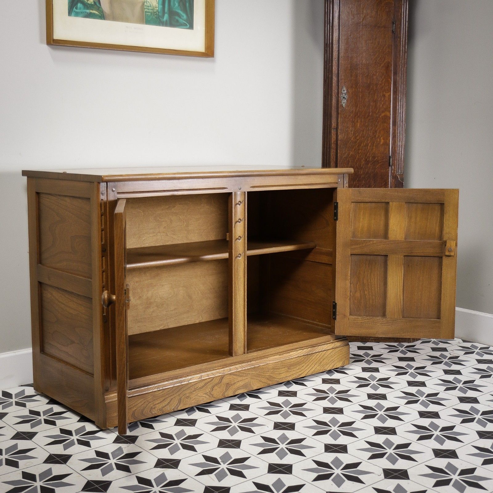 Furniture Ercol Elm Small Cabinet Sideboard Tv Unit In Golden Dawn photo