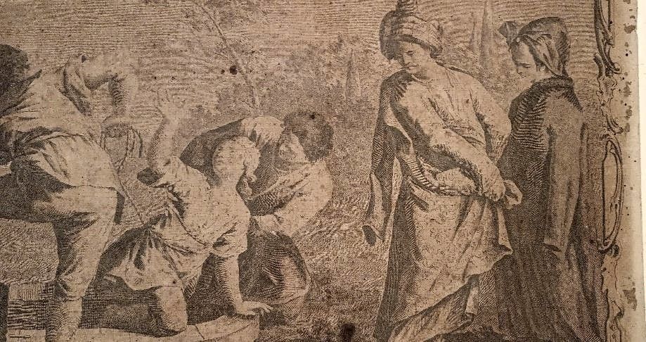 Antique Engraving Giovanni Volpato 'Joseph Educus And Cistern', 1768 photo vinterior