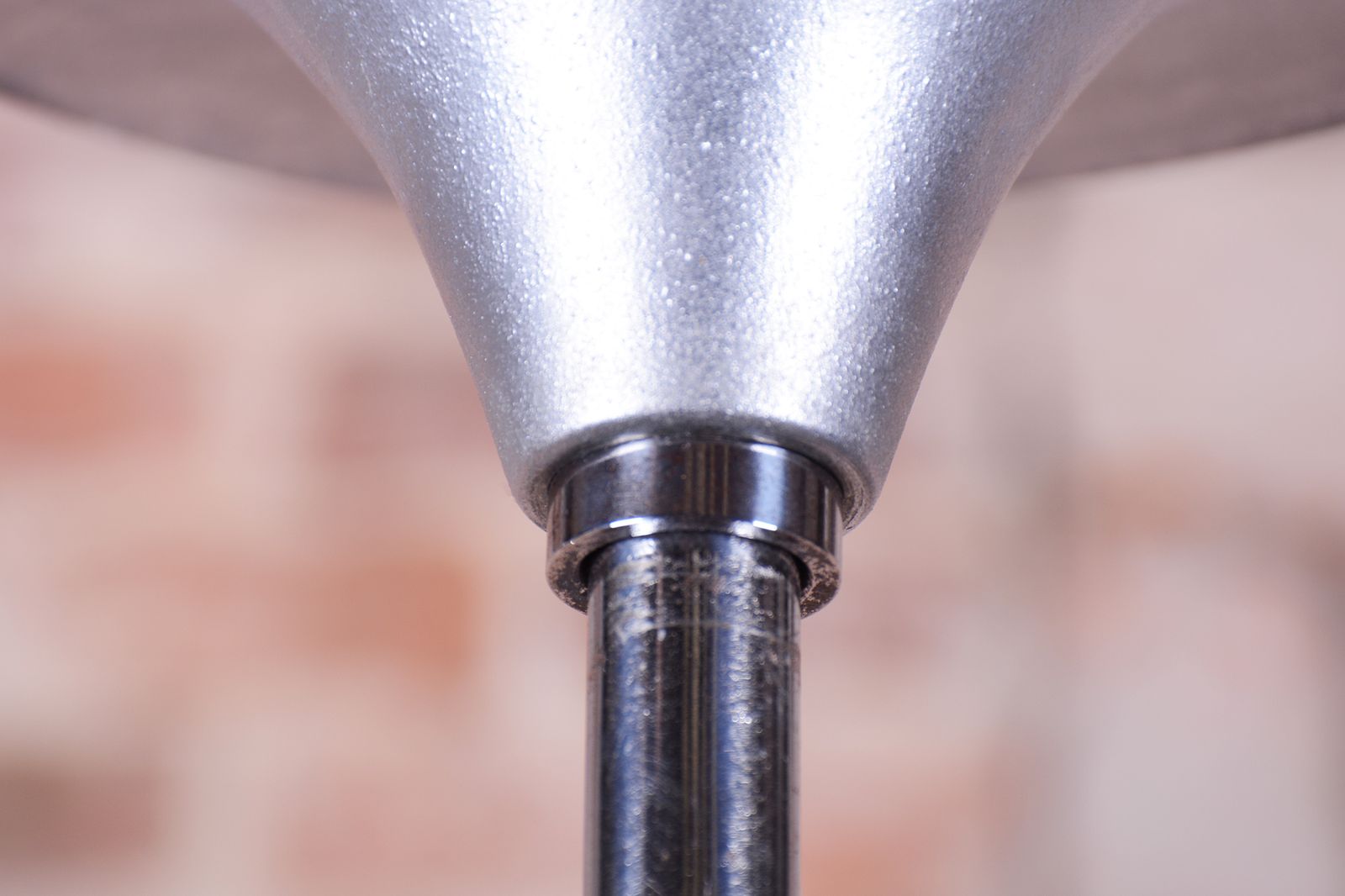 Restored Bauhaus Chandelier, By F. Anýž, Chrome, Sandblasted Glass, Czech, 1930s photo buy