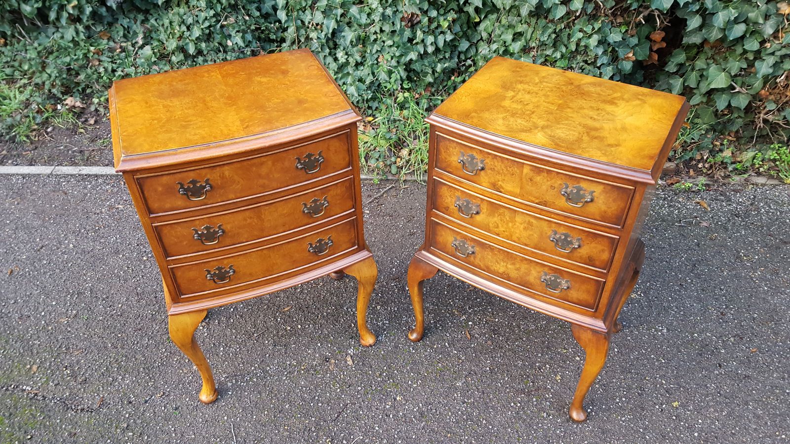 Near Pair Of Burr Walnut Bedside Chests photo furniture