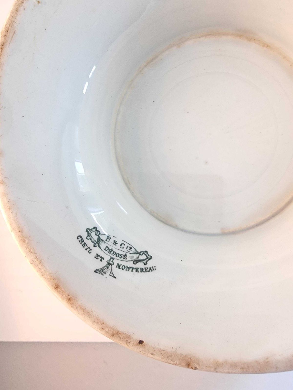 photo for sale Antique French Ironstone Tureen   Creil & Montereau Serving Bowl