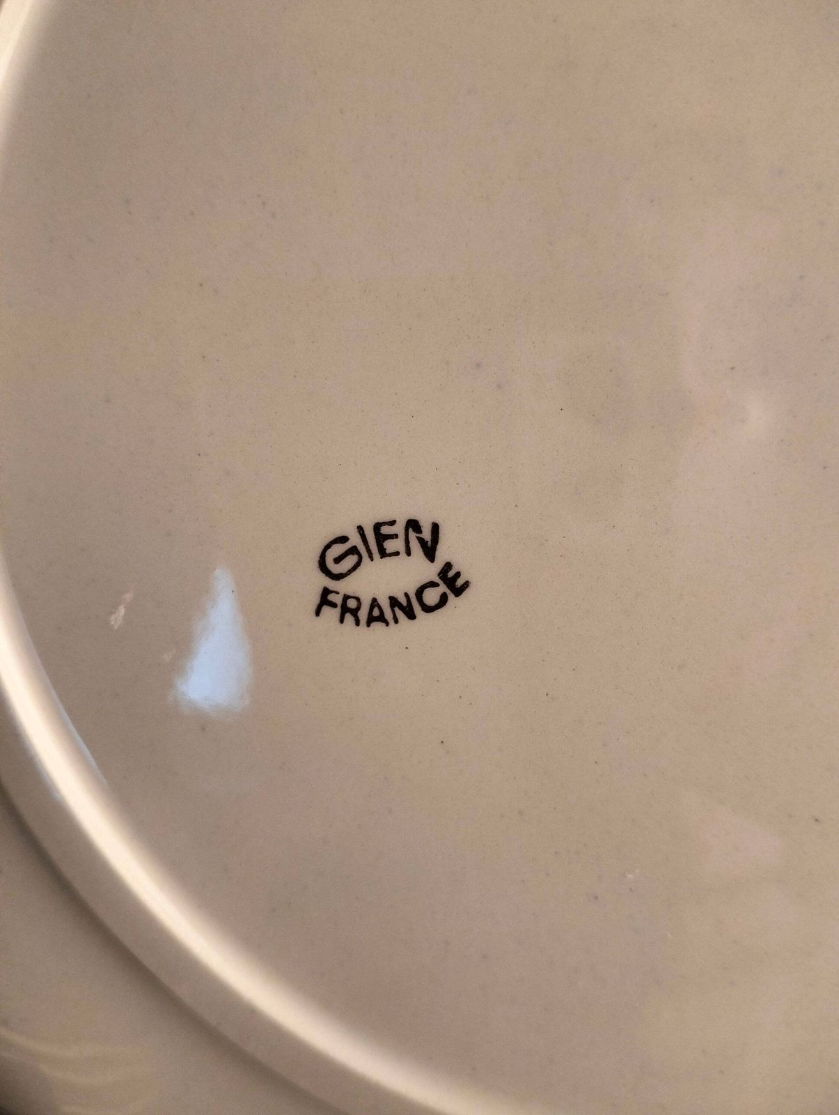 photo for sale Vintage Gien French Fish Plates (Set Of 6)   Loire Valley Porcelain Dinnerware