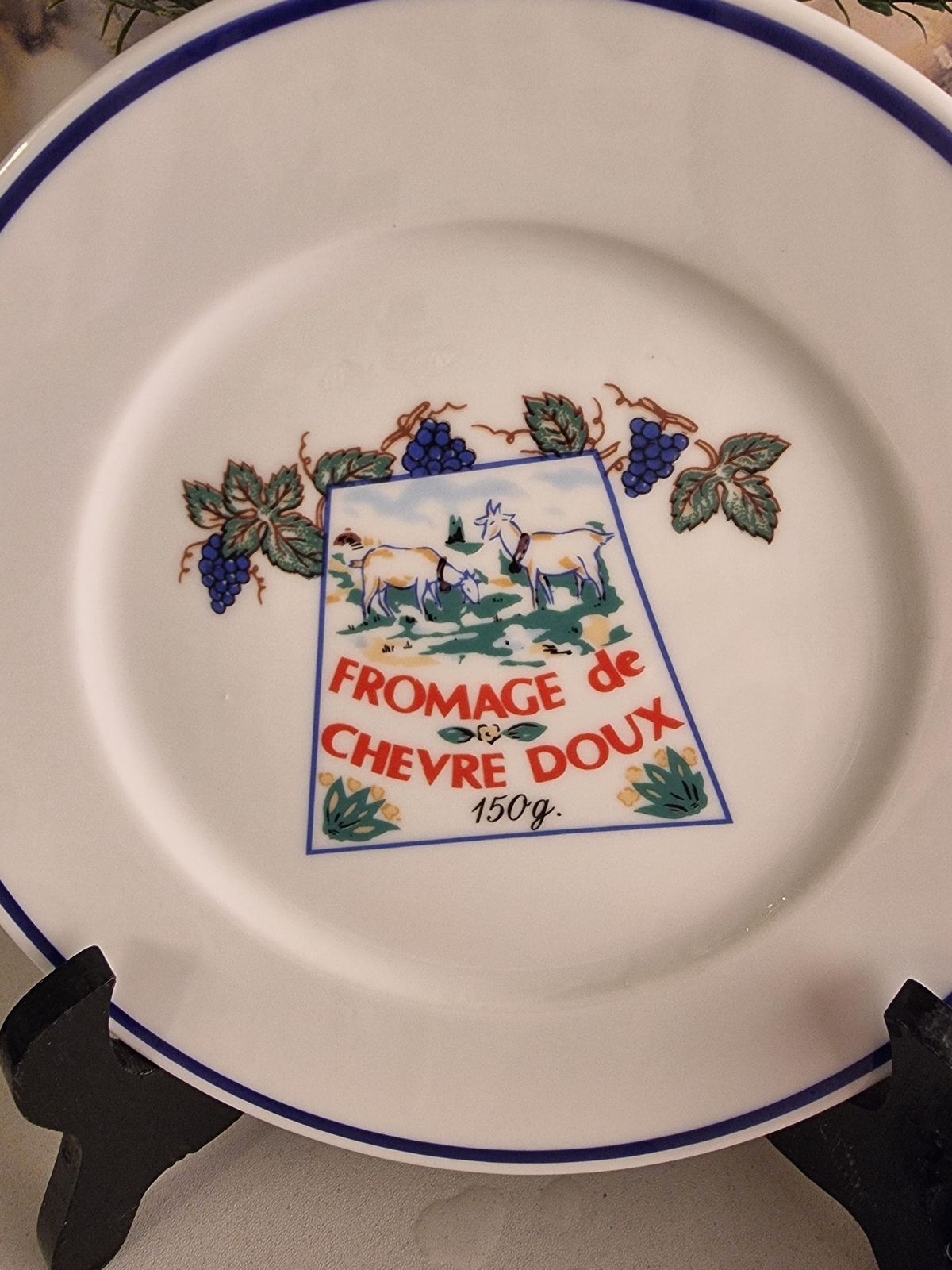 Assiettes à fromage vintage en porcelaine française, service de table, années 1970 photo Décoration
