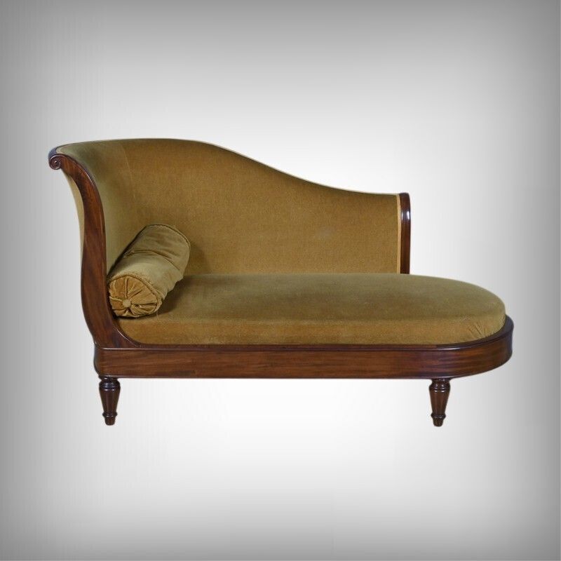 Mahogany Chaise Longue, Restoration Period – Early 19th Century