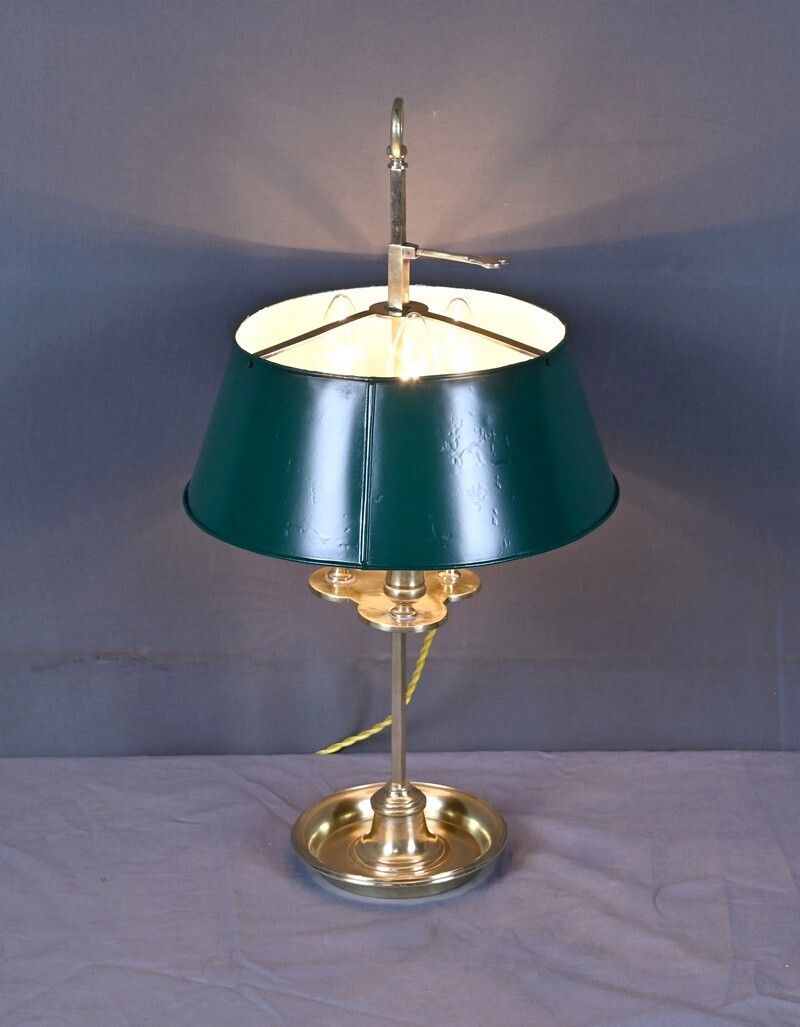 Brass Bouillotte Lamp, Empire Style – Late 19th Century photo for sale
