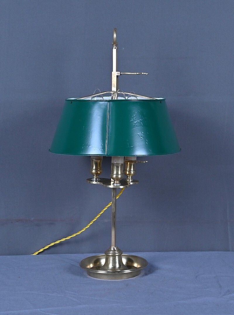 Brass Bouillotte Lamp, Empire Style – Late 19th Century photo Lighting