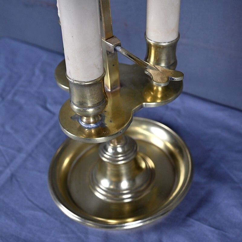 760.0 Brass Bouillotte Lamp, Empire Style – Late 19th Century photo
