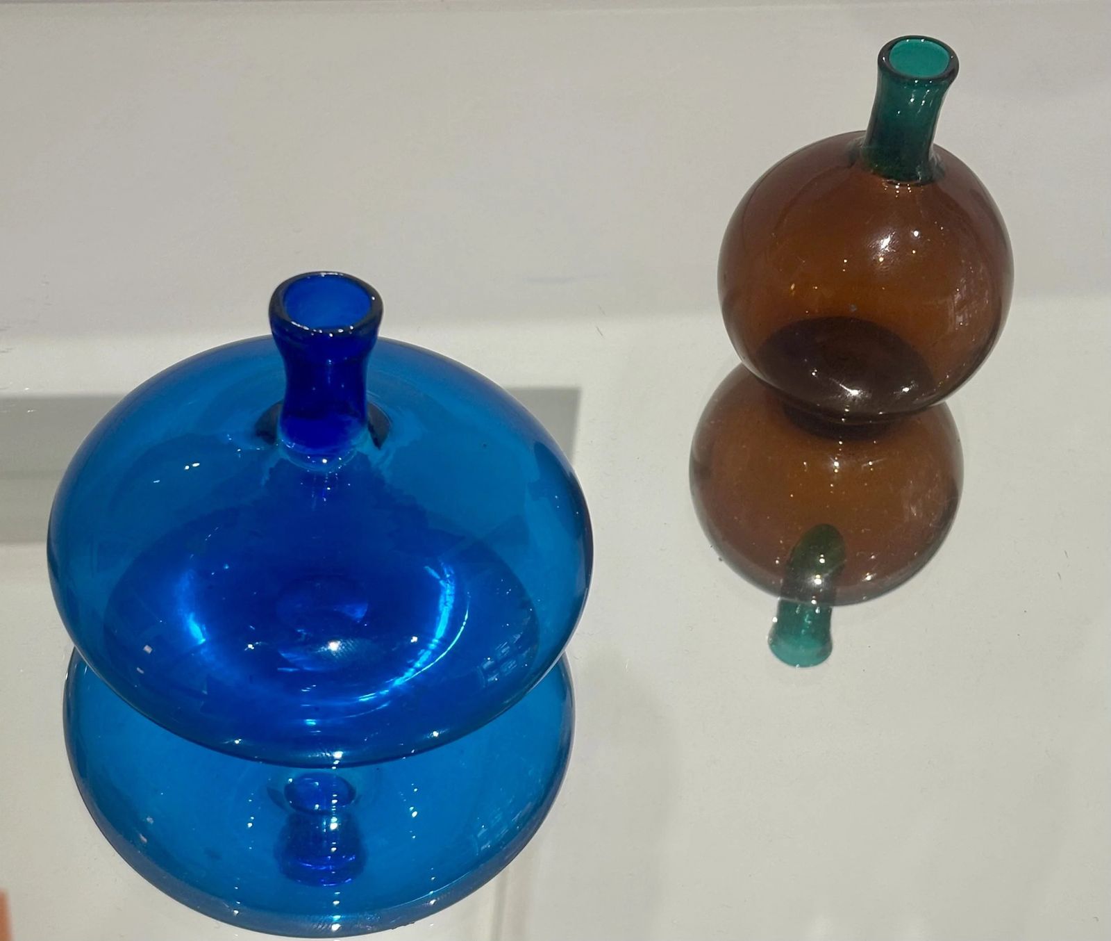 Delightful Pair Of Signed Miniature Venini, Murano Glass Vases From C photo for sale