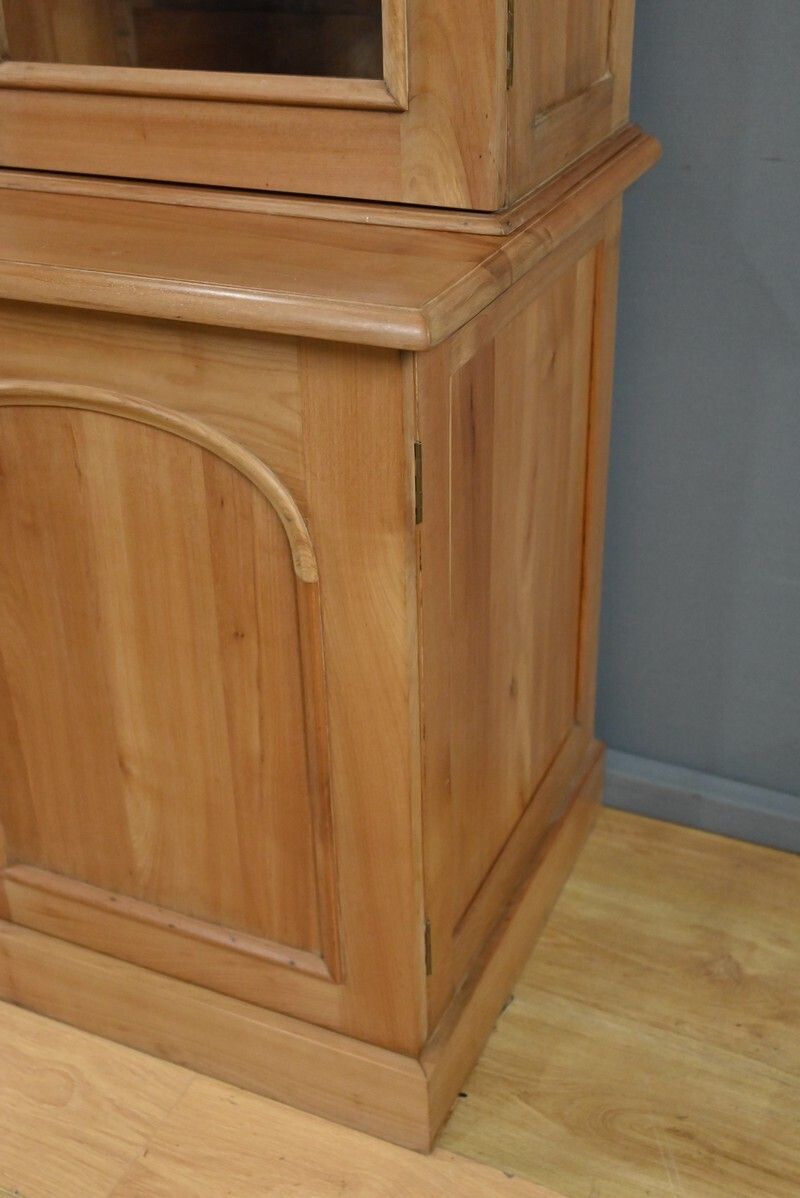 Two Part Bookcase In Light Cherry Wood, Louis Philippe Style – 20th Century photo buy